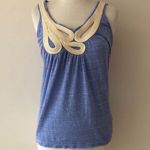 Anthropologie C. Keer paisley swoop rope tank S